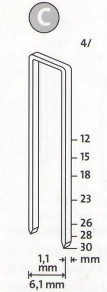 Скоба Novus 042-0461, 4/30 (1100 шт )